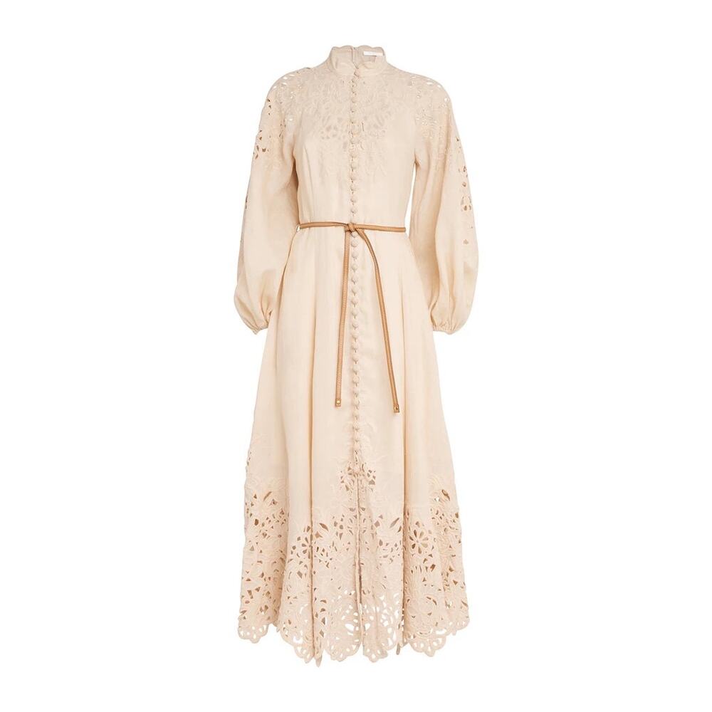 Zimmermann Multi Broderie Anglaise Linen Midi Dress Cream
Excellent - Picture 2 of 5